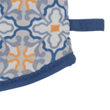 Florence Blue and Yellow Mitten and Potholder Combo