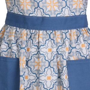 Florence Blue and Yellow Apron
